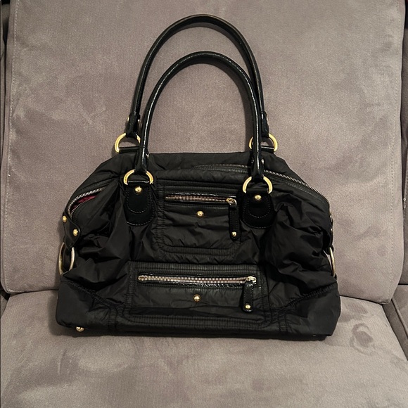 Tod’s nylon women’s black shoulder/handbag with gold hardware
